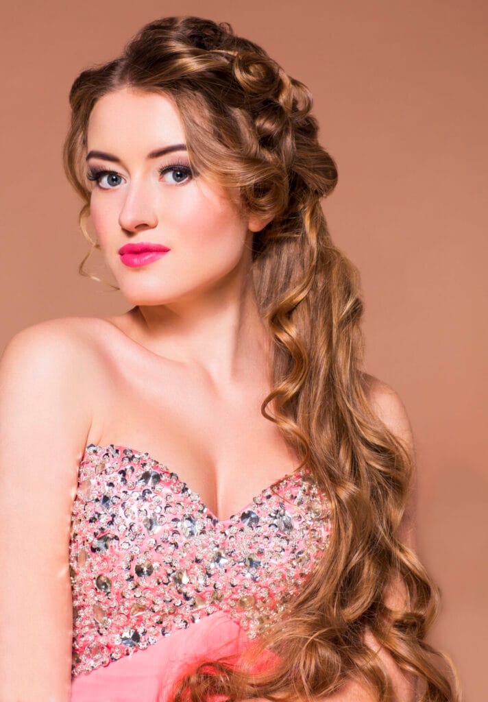 portrait young beautiful blond woman