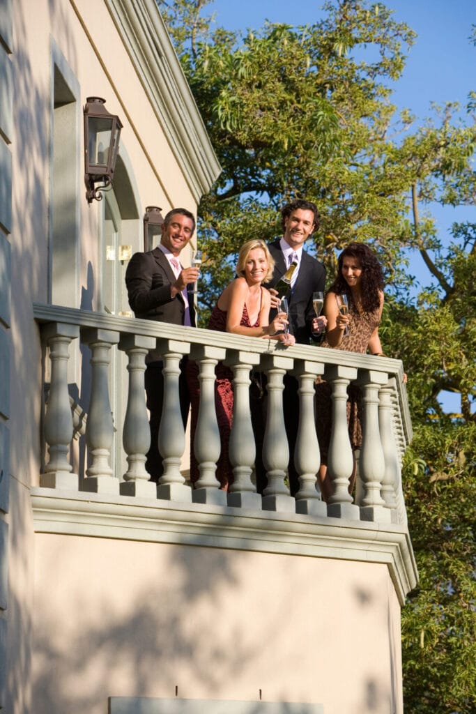 vertical shot of four friends